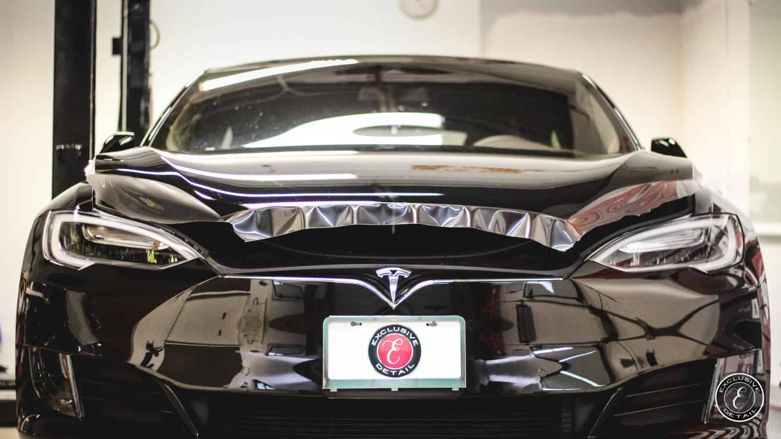 Adding a Satin Matte Black Paint Protective Film to a Tesla Model Y