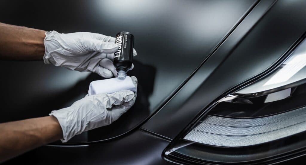 Tesla PPF Process - optional ceramic coating extends life of the PPF for Teslas